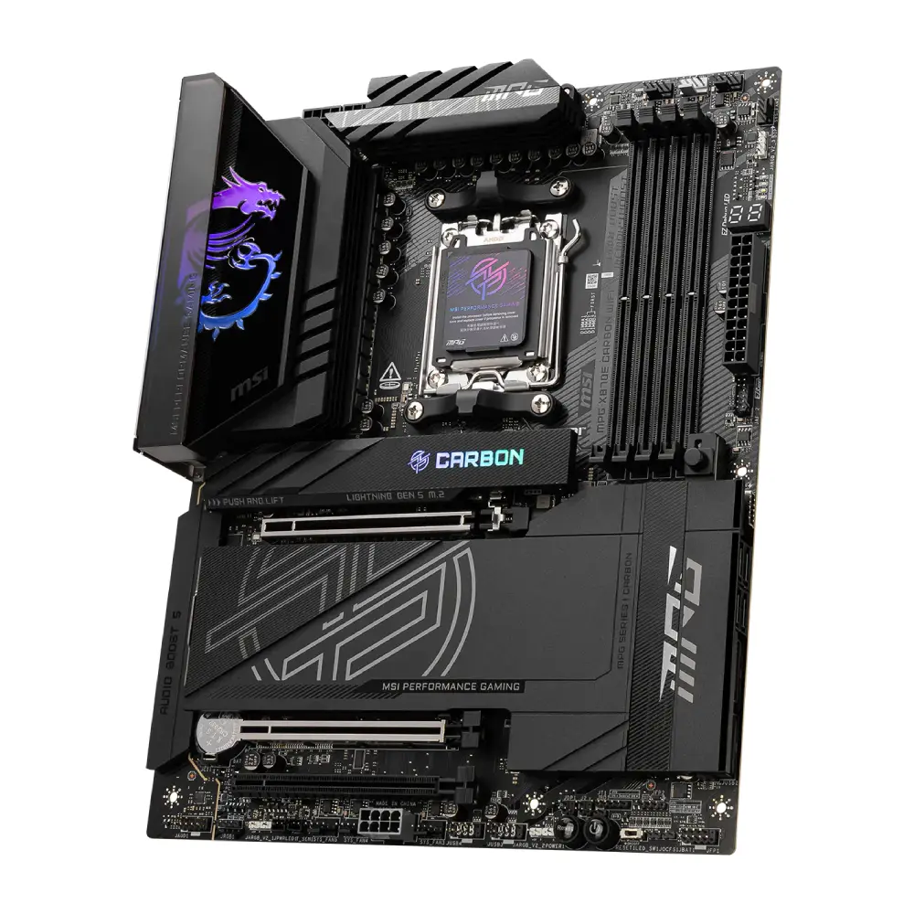MSI Motherboard MAG X870E CARBON WIFI For AMD view 3